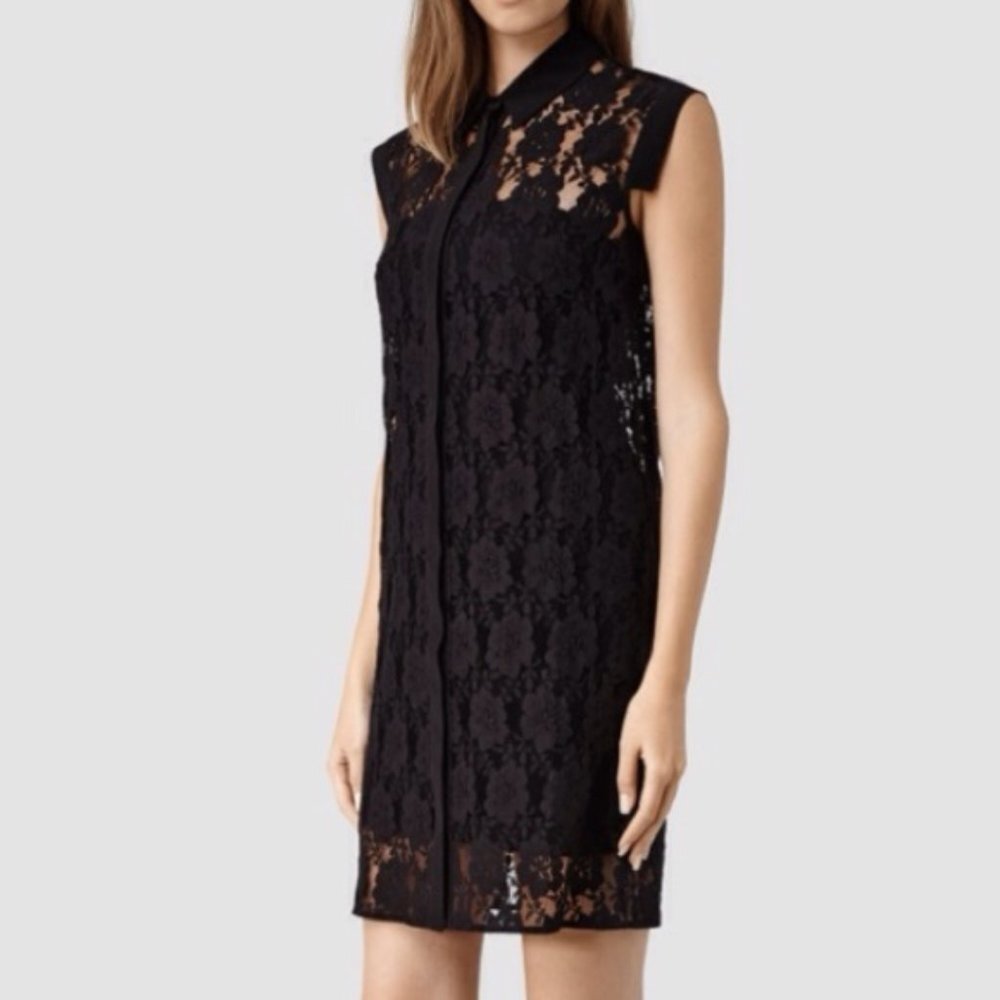 Black Lace Allsaints Nya Dress